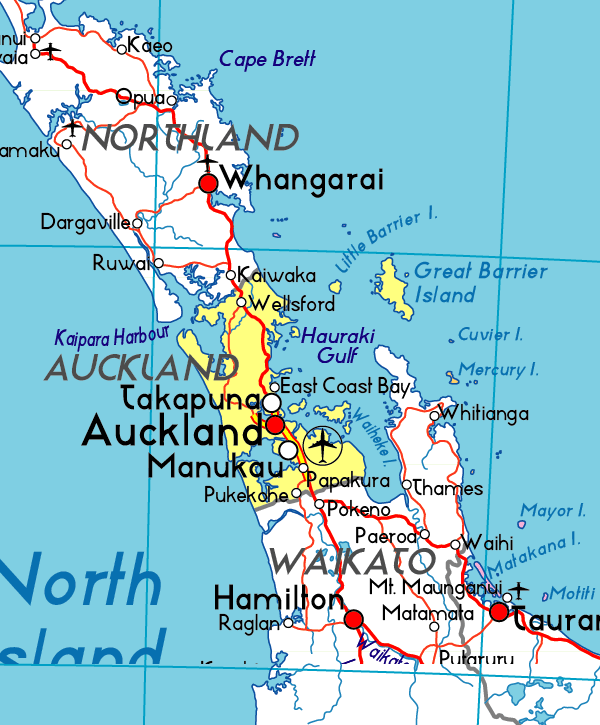 Map of Auckland