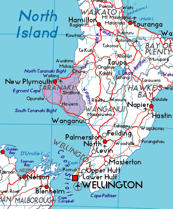 Map of Taranaki